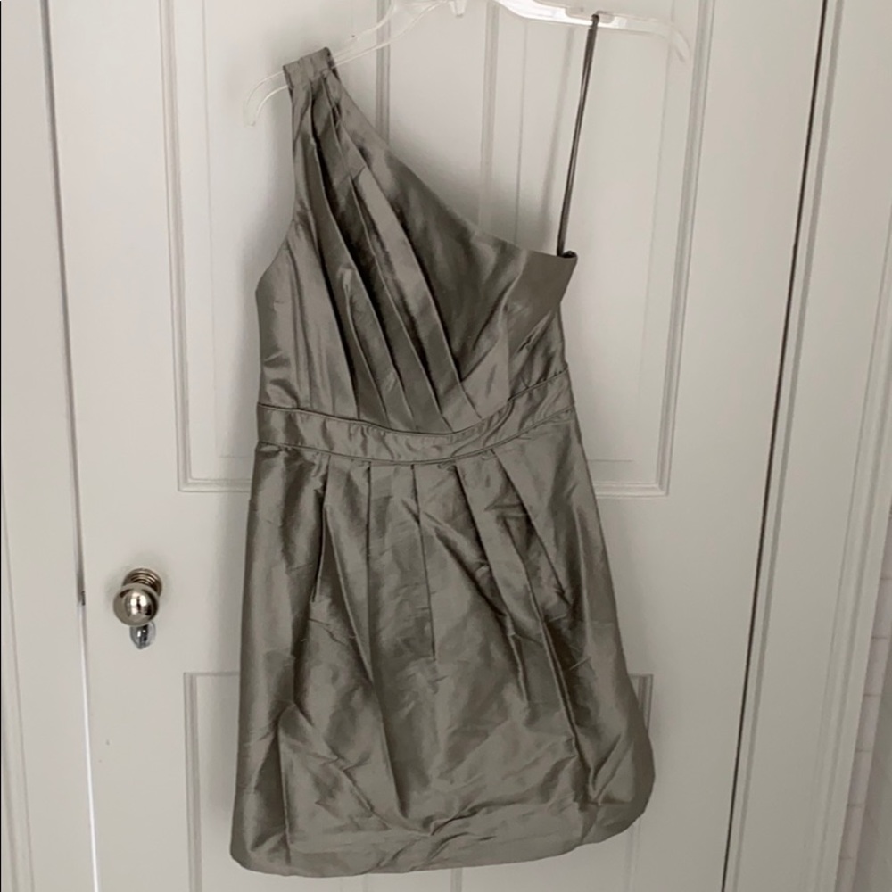 NEW Silver one shoulder cocktail dress
